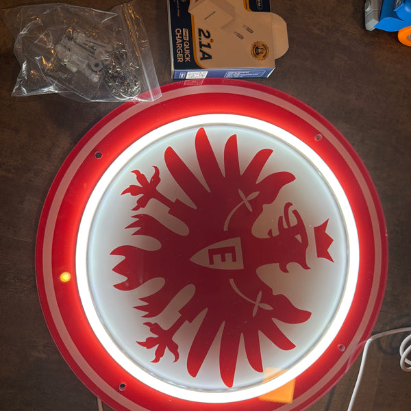 Eintracht Frankfurt LED Lampe Plexiglas