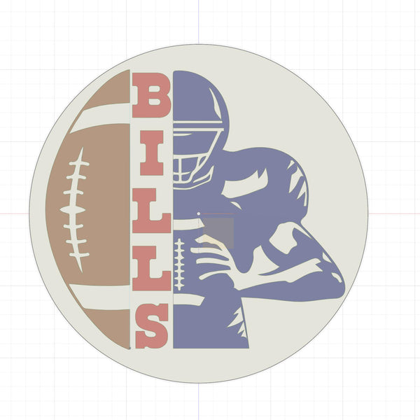 Football-LED-Lampe im Bills-Stil