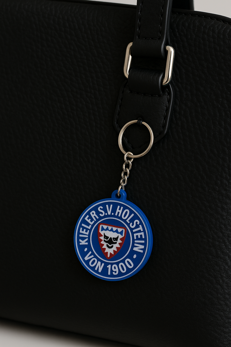 3D-gedruckter Holstein Kiel Schlüsselanhänger als Geschenkidee für Fans.Perfektes Fan-Geschenk, handgefertigt aus PLA und mit Liebe zum Detail produziert