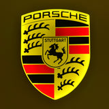 LED-Lampe im Porsche-Design, stilisierte Silhouette eines Sportwagens