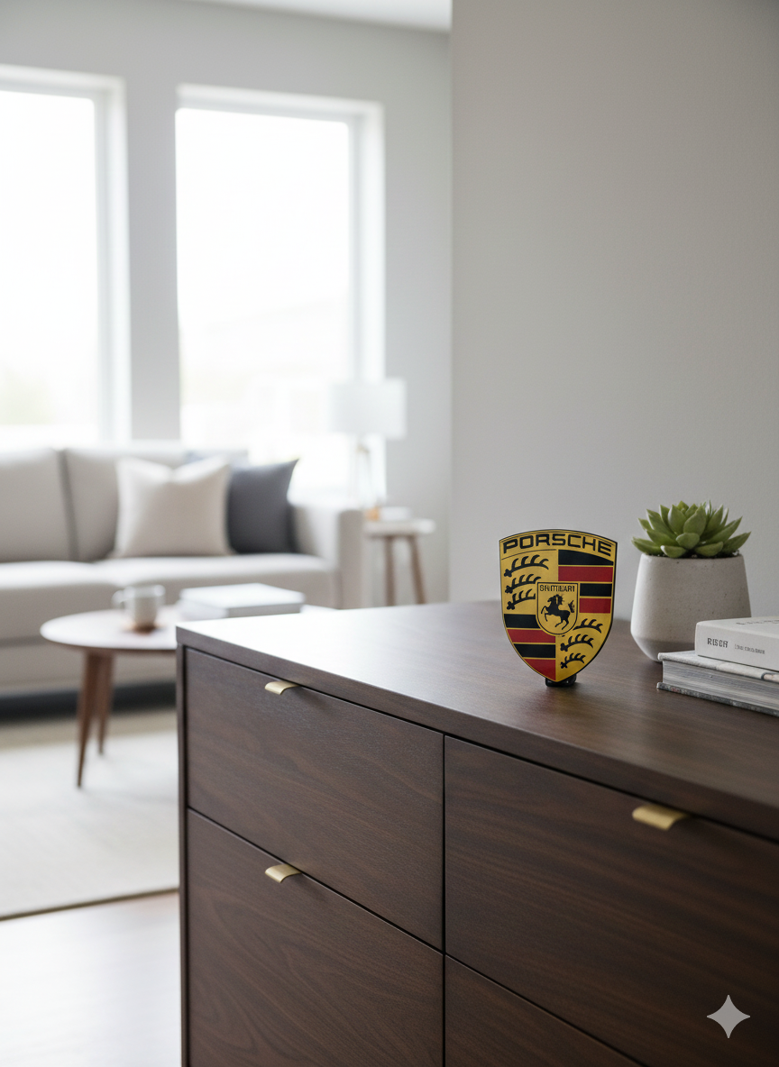 Porsche-inspirierte LED-Lampe mit schlanker Fahrzeugform